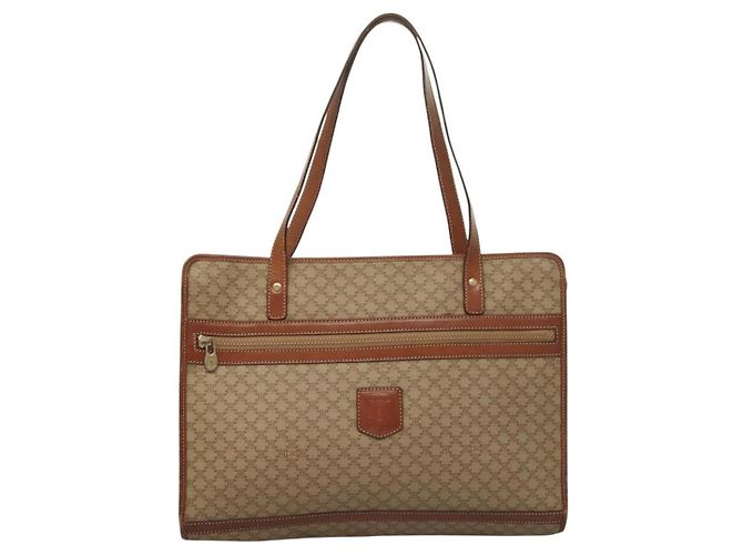Céline CELINE Macadam Canvas Tote Bag Beige Gold Auth gh382 Golden - Ansicht 2