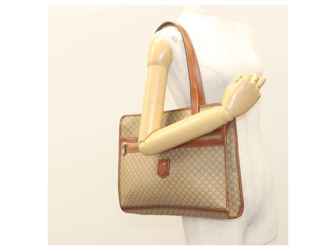 Céline CELINE Macadam Canvas Tote Bag Beige Gold Auth gh382 Golden - Ansicht 24