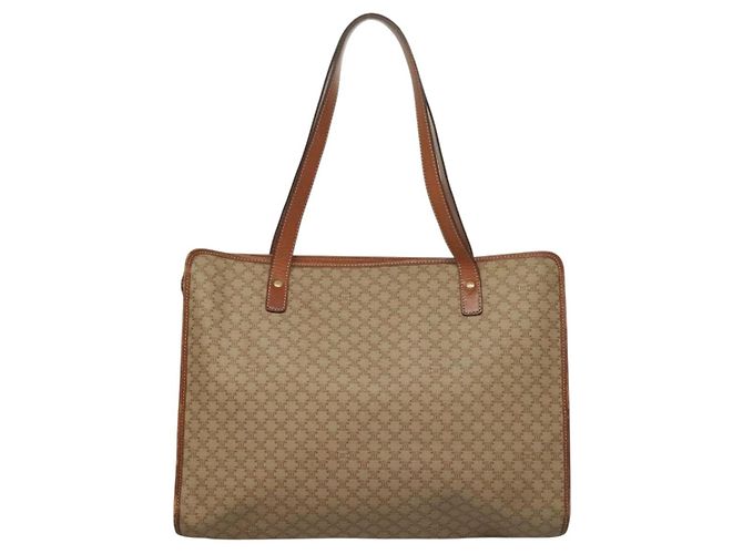 Céline CELINE Macadam Canvas Tote Bag Beige Gold Auth gh382 Golden - Ansicht 3