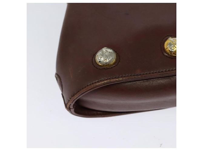 Sac à épaule Salvatore Ferragamo en cuir bordeaux avec doré Auth bs27827 - vue 12