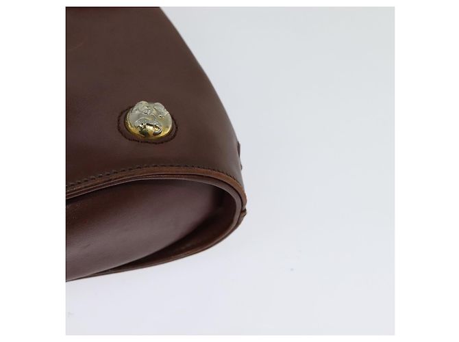 Sac à épaule Salvatore Ferragamo en cuir bordeaux avec doré Auth bs27827 - vue 13