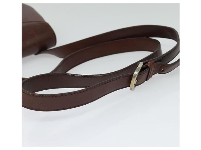 Sac à épaule Salvatore Ferragamo en cuir bordeaux avec doré Auth bs27827 - vue 7