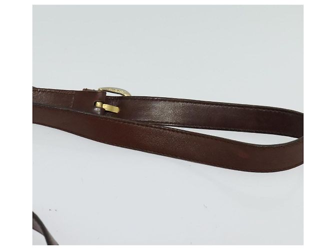 Sac à épaule Salvatore Ferragamo en cuir bordeaux avec doré Auth bs27827 - vue 8