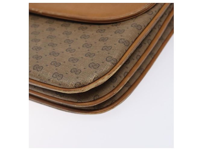 Gucci Bolsa de Ombro Micro GG Supreme PVC Bege Dourado 004 106 0024 Auth ep9330 - vista 10