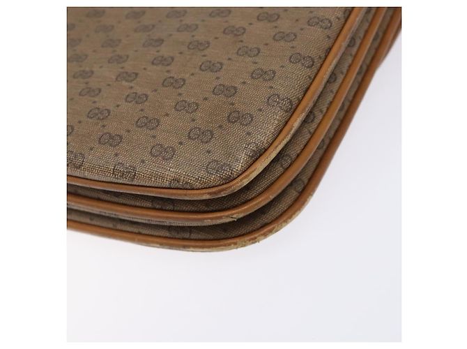 Gucci Bolsa de Ombro Micro GG Supreme PVC Bege Dourado 004 106 0024 Auth ep9330 - vista 12