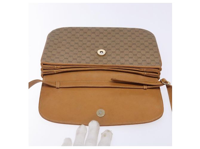 Gucci Bolsa de Ombro Micro GG Supreme PVC Bege Dourado 004 106 0024 Auth ep9330 - vista 15