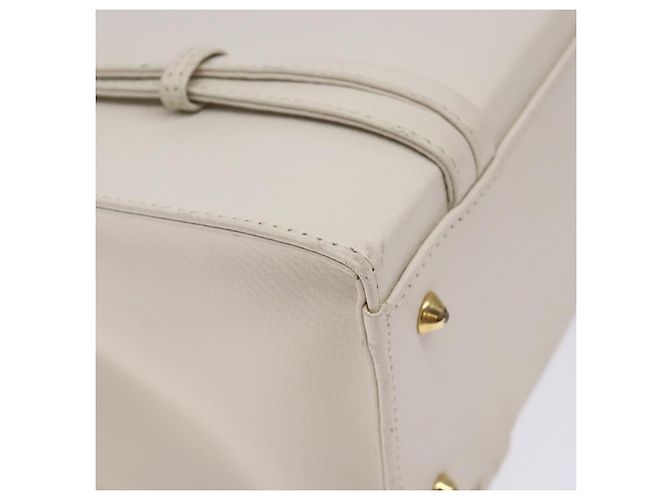 Borsa a Spalla MCM in Pelle Bianca e Oro Auth bs27684 Bianco D'oro - vista 11