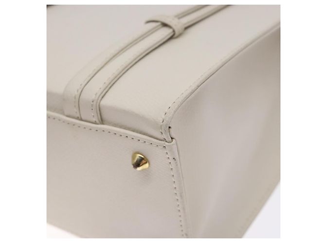Borsa a Spalla MCM in Pelle Bianca e Oro Auth bs27684 Bianco D'oro - vista 12