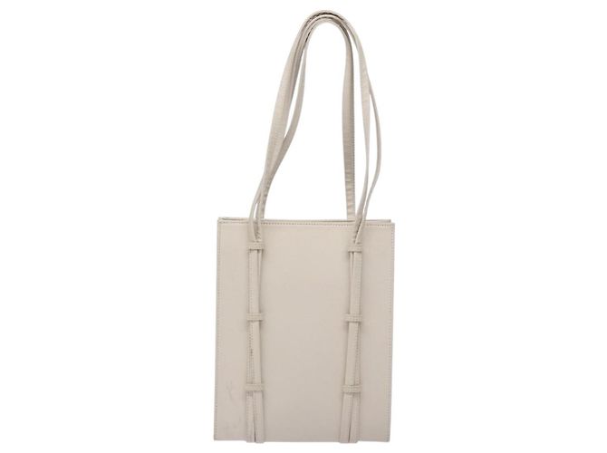 Borsa a Spalla MCM in Pelle Bianca e Oro Auth bs27684 Bianco D'oro - vista 3