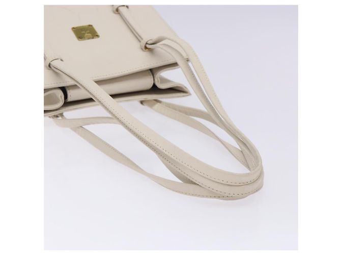 Borsa a Spalla MCM in Pelle Bianca e Oro Auth bs27684 Bianco D'oro - vista 7