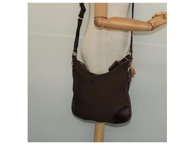 Borsa a Spalla PRADA in Tela Marrone Oro Auth ep9878 D'oro - vista 21