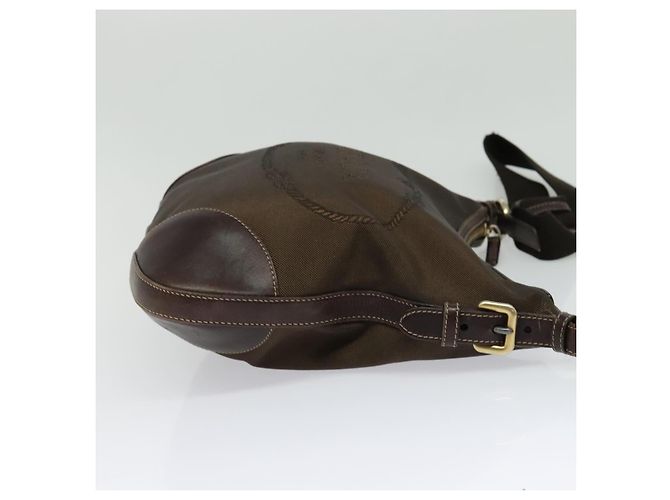 Borsa a Spalla PRADA in Tela Marrone Oro Auth ep9878 D'oro - vista 5
