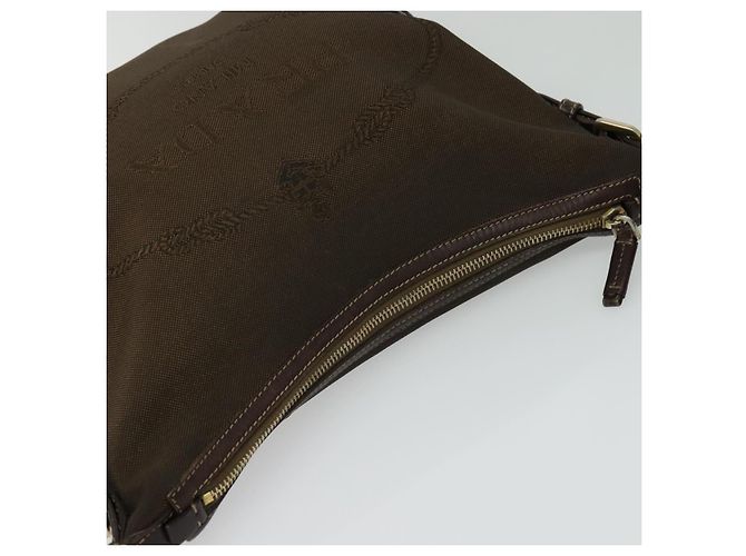 Borsa a Spalla PRADA in Tela Marrone Oro Auth ep9878 D'oro - vista 6