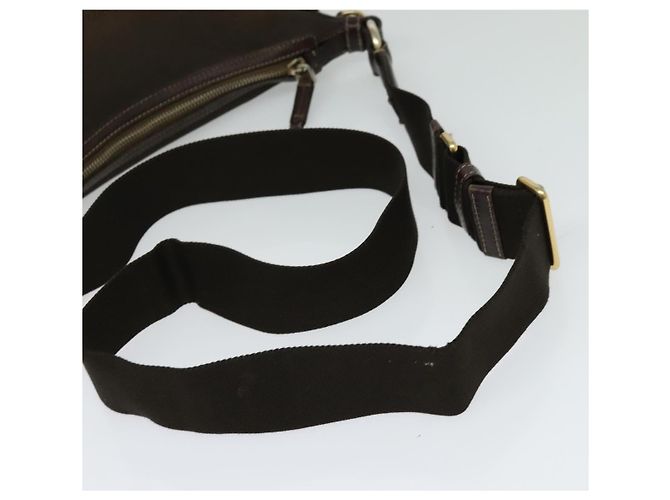 Borsa a Spalla PRADA in Tela Marrone Oro Auth ep9878 D'oro - vista 7
