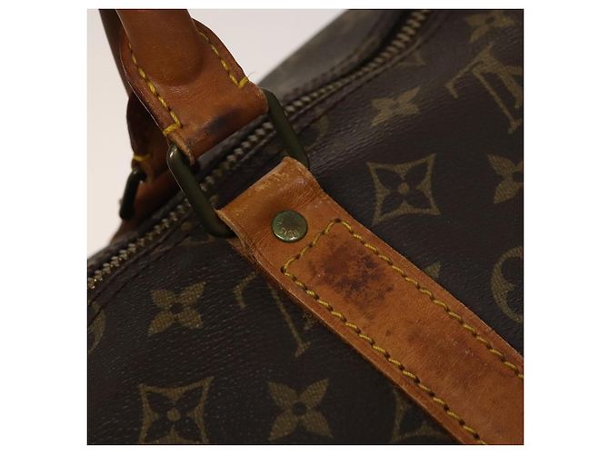 LOUIS VUITTON Borsa Boston Monogram Keepall Bandoulière 55 M41414 Auth LV 127459 Monogramma - vista 14