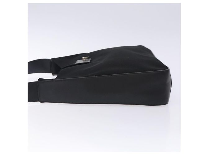 Borsa a Spalla Gancini in Nylon Blu Navy e Argento di Salvatore Ferragamo Auth gh333 - vista 5