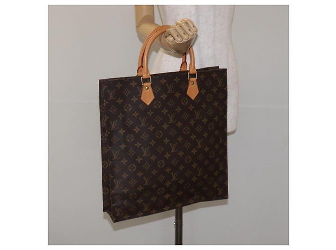 LOUIS VUITTON Borsa Sac Plat Monogram M51140 LV Auth 131294 Monogramma - vista 20
