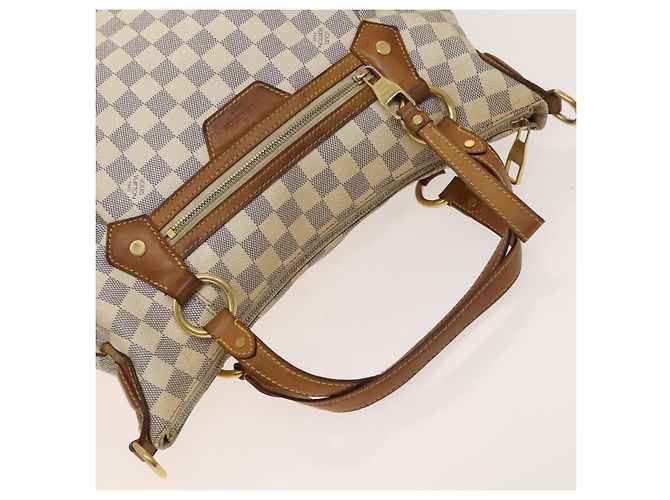 LOUIS VUITTON Borsa Tote Evora MM Damier Azur 2way N41133 LV Auth 130013 - vista 7