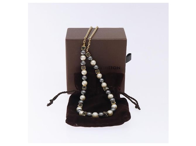 COLLIER CLIMIE ARRIVA LOUIS VUITTON en métal doré M66772 Auth 131857V - vue 10