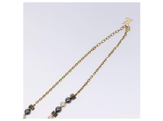 COLLIER CLIMIE ARRIVA LOUIS VUITTON en métal doré M66772 Auth 131857V - vue 8