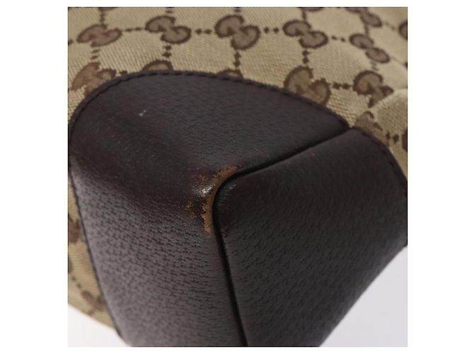 Borsa a Spalla GG Canvas Gucci Beige Argento 114273 Auth gh243 - vista 10