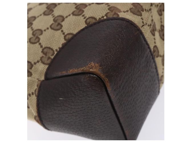 Borsa a Spalla GG Canvas Gucci Beige Argento 114273 Auth gh243 - vista 11