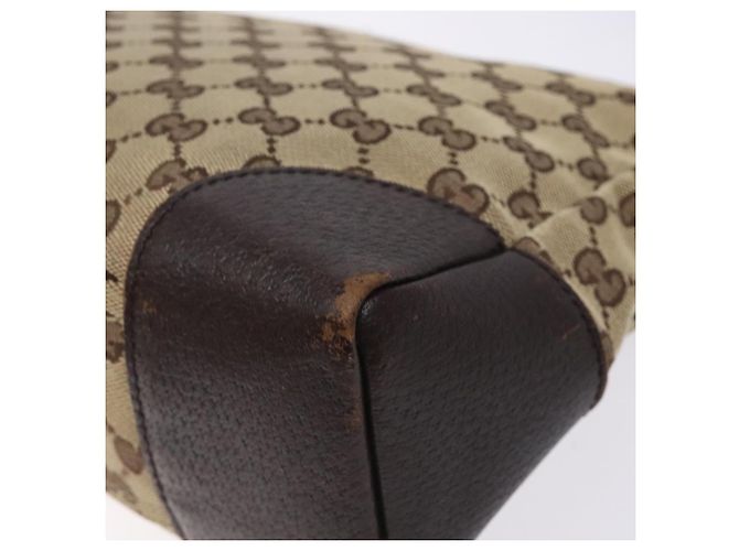 Borsa a Spalla GG Canvas Gucci Beige Argento 114273 Auth gh243 - vista 12