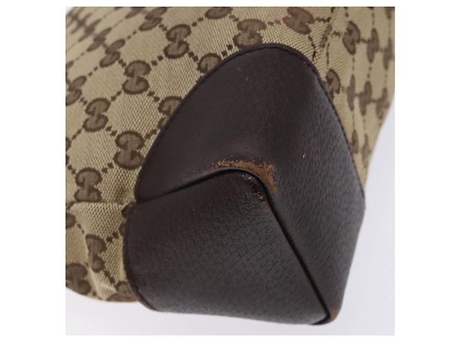 Borsa a Spalla GG Canvas Gucci Beige Argento 114273 Auth gh243 - vista 13