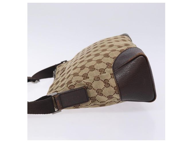 Borsa a Spalla GG Canvas Gucci Beige Argento 114273 Auth gh243 - vista 5