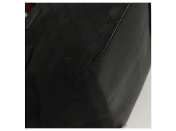 Borsa tote Gucci GG Canvas Web Sherry Line Nera Argento 131228 Auth fm4817 Nero - vista 10