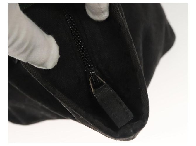Borsa tote Gucci GG Canvas Web Sherry Line Nera Argento 131228 Auth fm4817 Nero - vista 15