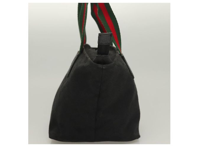 Borsa tote Gucci GG Canvas Web Sherry Line Nera Argento 131228 Auth fm4817 Nero - vista 4