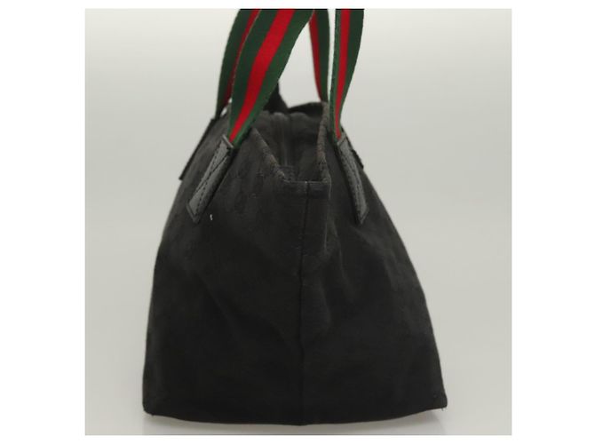 Borsa tote Gucci GG Canvas Web Sherry Line Nera Argento 131228 Auth fm4817 Nero - vista 5