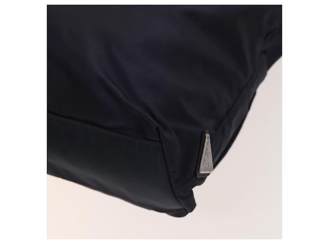 Borsa Tote Prada in nylon blu navy argento autentica 127867 - vista 12