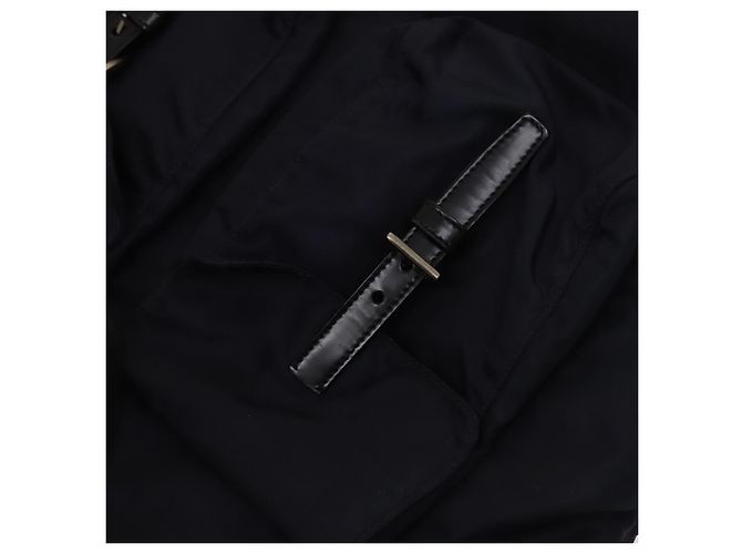 Borsa Tote Prada in nylon blu navy argento autentica 127867 - vista 23