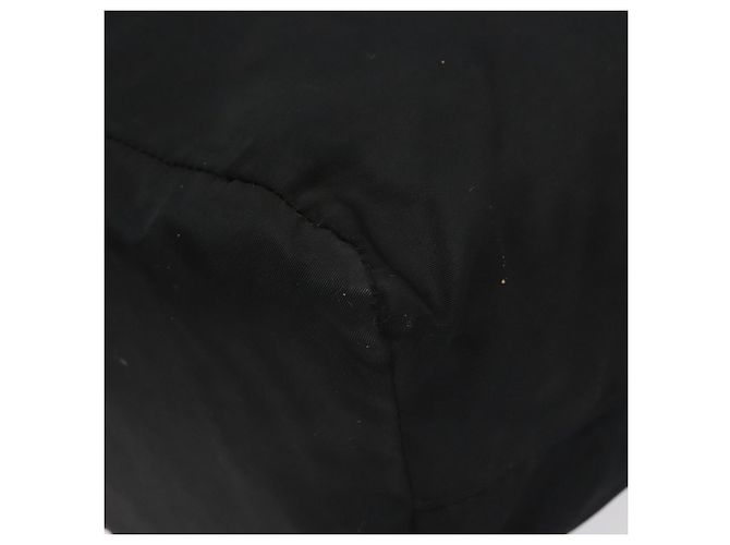 PRADA Borsa a Mano Nylon Metallo Nero Oro Auth 130971 D'oro - vista 10