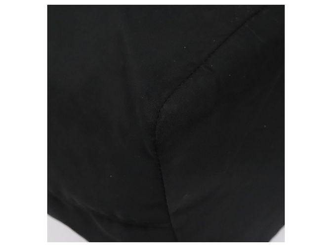 PRADA Borsa a Mano Nylon Metallo Nero Oro Auth 130971 D'oro - vista 11