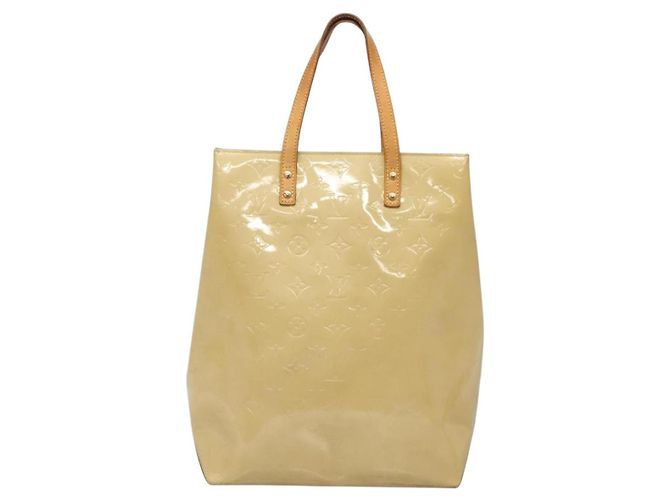 LOUIS VUITTON Monogram Vernis Reade MM Borsa a Mano Beige M91141 LV Auth 132069 - vista 13