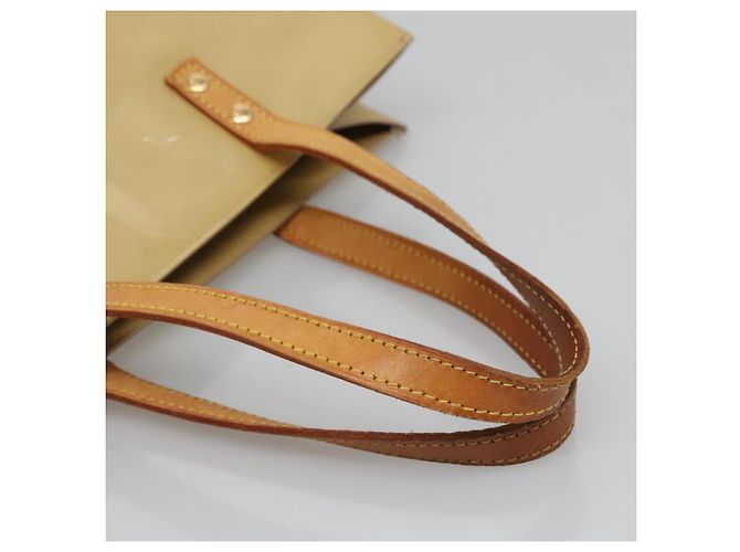 LOUIS VUITTON Monogram Vernis Reade MM Borsa a Mano Beige M91141 LV Auth 132069 - vista 7