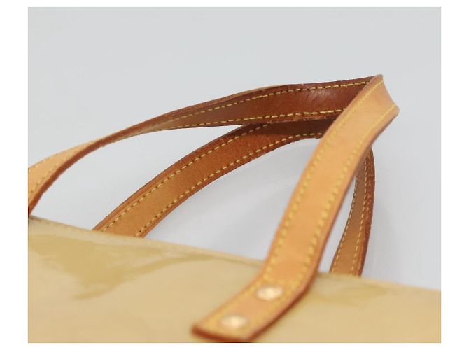 LOUIS VUITTON Monogram Vernis Reade MM Borsa a Mano Beige M91141 LV Auth 132069 - vista 8