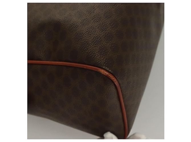 Céline Borsa a mano in tela Macadam CELINE in pelle PVC marrone oro Auth fm4799 D'oro - vista 10