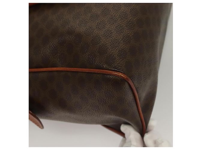 Céline Borsa a mano in tela Macadam CELINE in pelle PVC marrone oro Auth fm4799 D'oro - vista 12