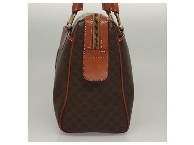 Céline Borsa a mano in tela Macadam CELINE in pelle PVC marrone oro Auth fm4799 D'oro - vista 4