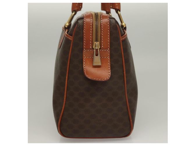 Céline Borsa a mano in tela Macadam CELINE in pelle PVC marrone oro Auth fm4799 D'oro - vista 5