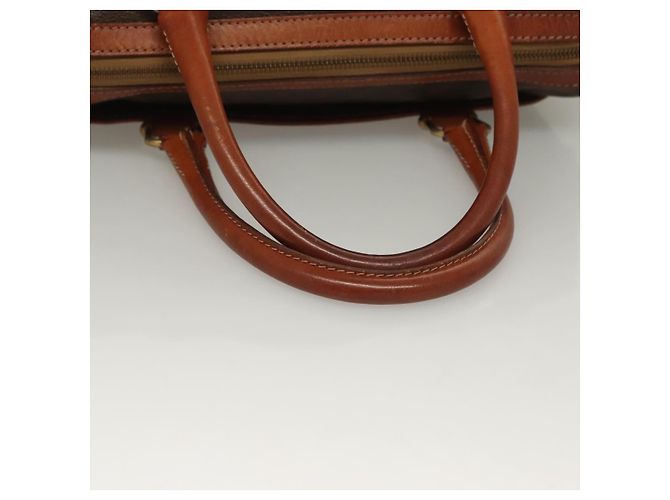 Céline Borsa a mano in tela Macadam CELINE in pelle PVC marrone oro Auth fm4799 D'oro - vista 7