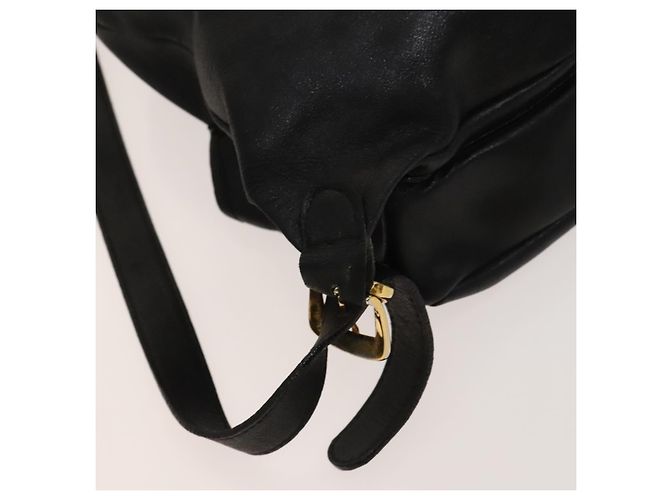 Zaino in pelle nero e oro Gianni Versace Auth bs27658 D'oro - vista 13