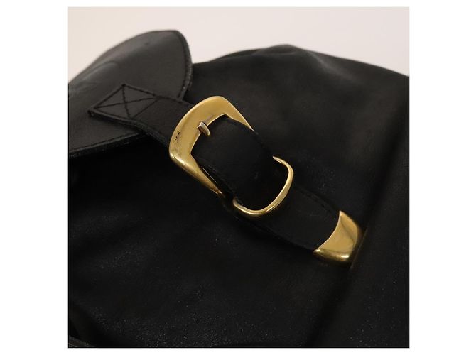 Zaino in pelle nero e oro Gianni Versace Auth bs27658 D'oro - vista 15