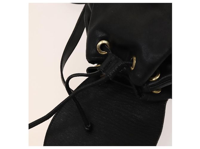 Zaino in pelle nero e oro Gianni Versace Auth bs27658 D'oro - vista 16