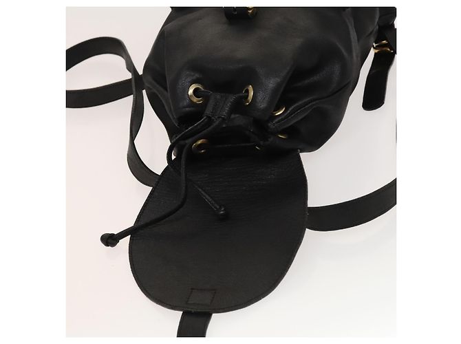 Zaino in pelle nero e oro Gianni Versace Auth bs27658 D'oro - vista 17