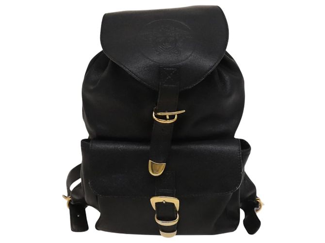 Zaino in pelle nero e oro Gianni Versace Auth bs27658 D'oro - vista 2
